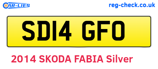 SD14GFO are the vehicle registration plates.