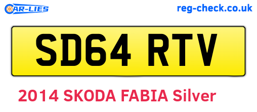 SD64RTV are the vehicle registration plates.