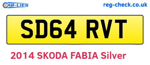 SD64RVT are the vehicle registration plates.