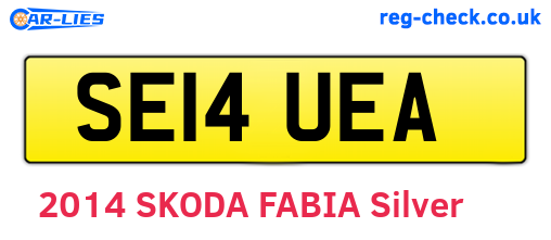 SE14UEA are the vehicle registration plates.