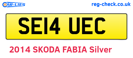 SE14UEC are the vehicle registration plates.