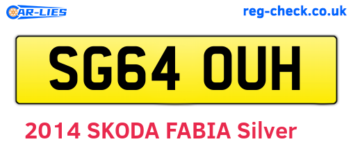 SG64OUH are the vehicle registration plates.