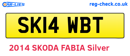 SK14WBT are the vehicle registration plates.