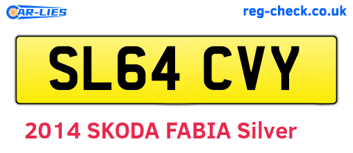 SL64CVY are the vehicle registration plates.