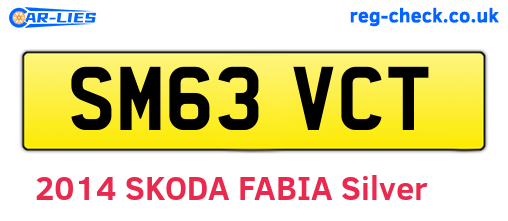 SM63VCT are the vehicle registration plates.