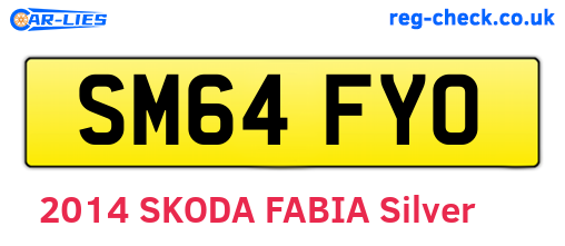 SM64FYO are the vehicle registration plates.