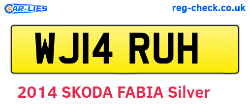 WJ14RUH are the vehicle registration plates.