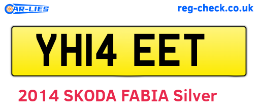 YH14EET are the vehicle registration plates.
