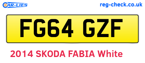 FG64GZF are the vehicle registration plates.