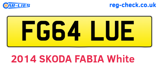 FG64LUE are the vehicle registration plates.