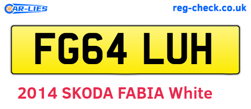 FG64LUH are the vehicle registration plates.