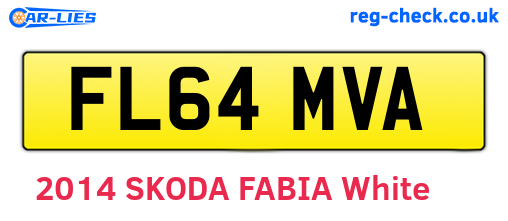 FL64MVA are the vehicle registration plates.