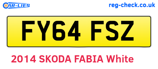 FY64FSZ are the vehicle registration plates.