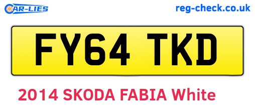 FY64TKD are the vehicle registration plates.