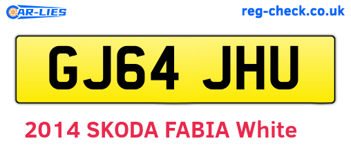GJ64JHU are the vehicle registration plates.