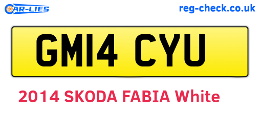 GM14CYU are the vehicle registration plates.