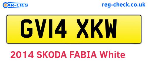 GV14XKW are the vehicle registration plates.