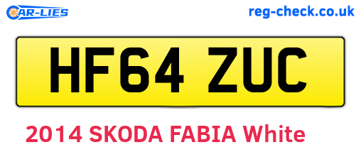 HF64ZUC are the vehicle registration plates.