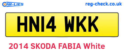 HN14WKK are the vehicle registration plates.