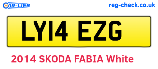 LY14EZG are the vehicle registration plates.