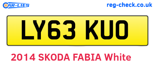 LY63KUO are the vehicle registration plates.
