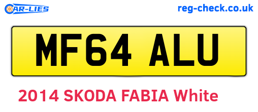 MF64ALU are the vehicle registration plates.