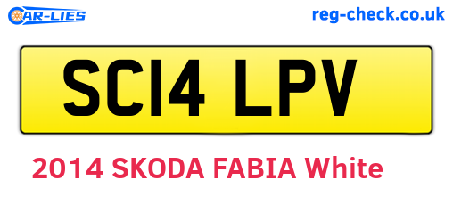 SC14LPV are the vehicle registration plates.