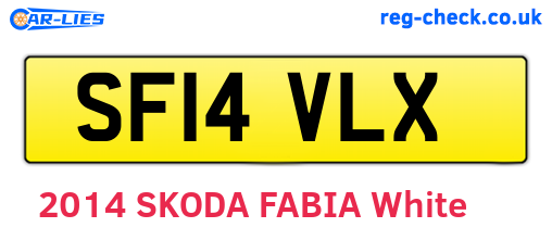 SF14VLX are the vehicle registration plates.