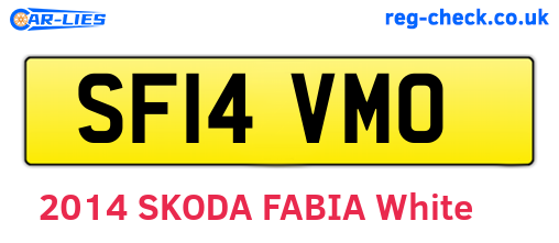 SF14VMO are the vehicle registration plates.