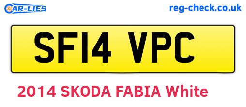 SF14VPC are the vehicle registration plates.