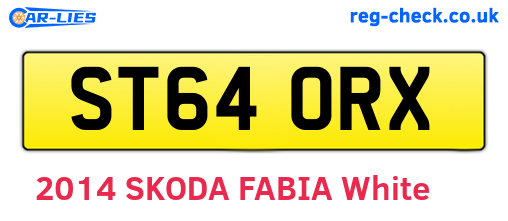 ST64ORX are the vehicle registration plates.