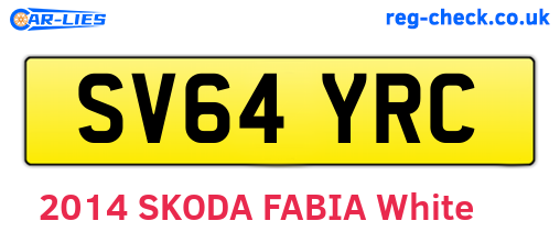 SV64YRC are the vehicle registration plates.