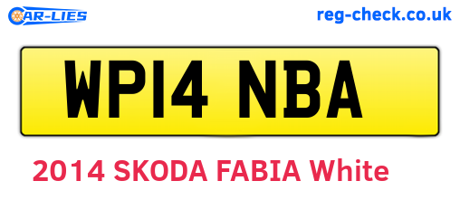 WP14NBA are the vehicle registration plates.