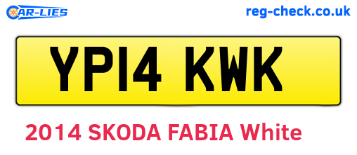 YP14KWK are the vehicle registration plates.
