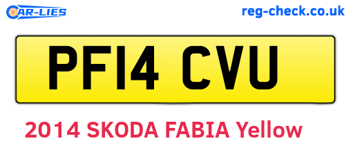 PF14CVU are the vehicle registration plates.
