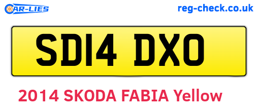 SD14DXO are the vehicle registration plates.