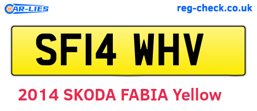 SF14WHV are the vehicle registration plates.