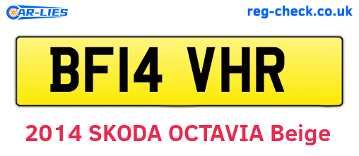 BF14VHR are the vehicle registration plates.