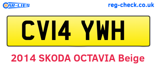 CV14YWH are the vehicle registration plates.