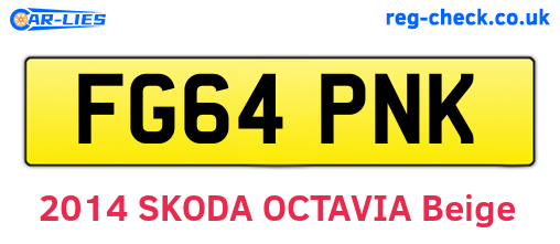 FG64PNK are the vehicle registration plates.