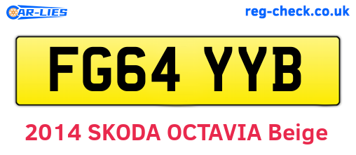 FG64YYB are the vehicle registration plates.