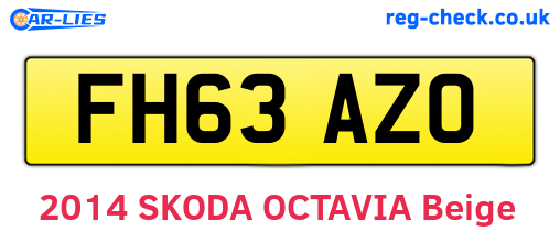 FH63AZO are the vehicle registration plates.