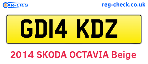 GD14KDZ are the vehicle registration plates.