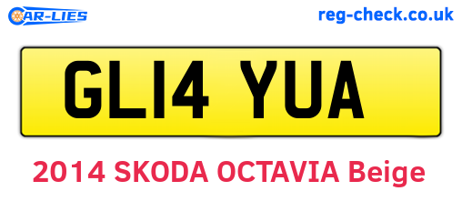 GL14YUA are the vehicle registration plates.