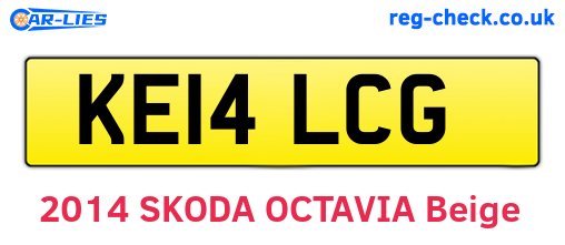 KE14LCG are the vehicle registration plates.