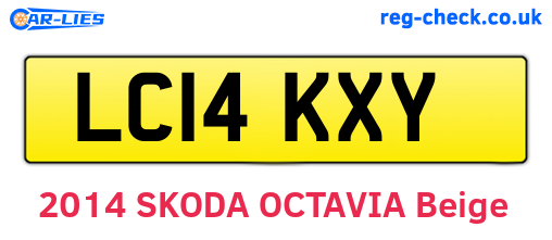 LC14KXY are the vehicle registration plates.
