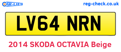 LV64NRN are the vehicle registration plates.