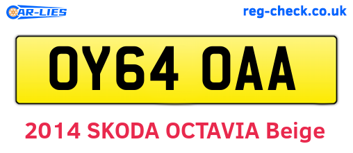 OY64OAA are the vehicle registration plates.