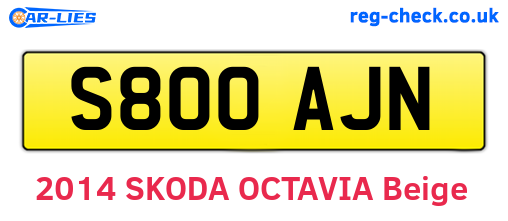 S800AJN are the vehicle registration plates.