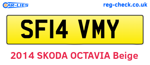 SF14VMY are the vehicle registration plates.